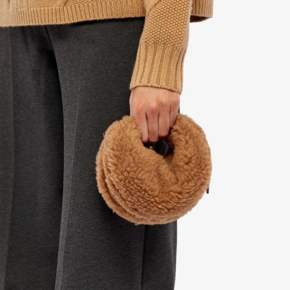 NWT MaxMara Mini Teddy Bag in Camel